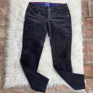 KUHL Black Brush Corduroy Zip-Up Pants Size 6 Short